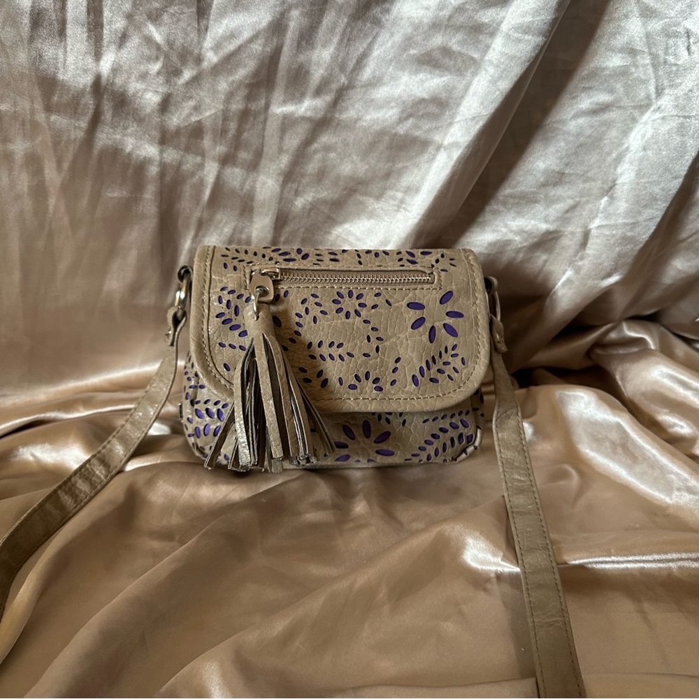 Kensie Girl Embossed Leather Crossbody Bag
